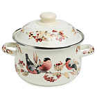 КАСТРЮЛЯ 2Л, 18X11СМ, ЭМАЛЬ "СНЕГИРИ" AGNESS (6)